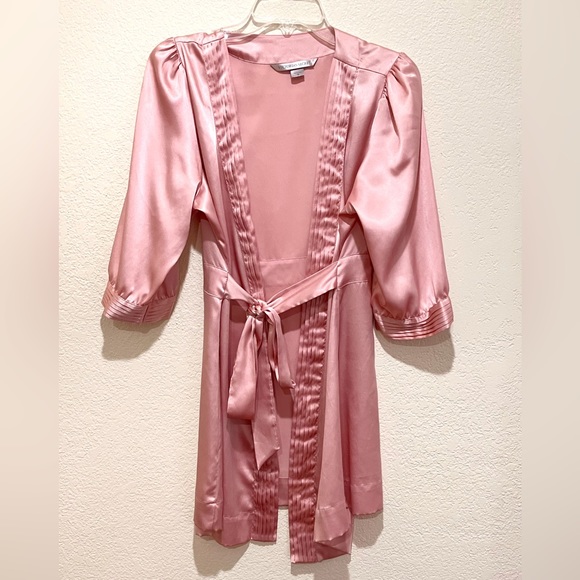 Victoria's Secret Other - Victoria’s Secret Pink Satin Kimono Robe